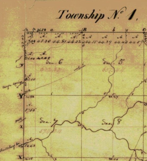 Image of an original plan scanned 