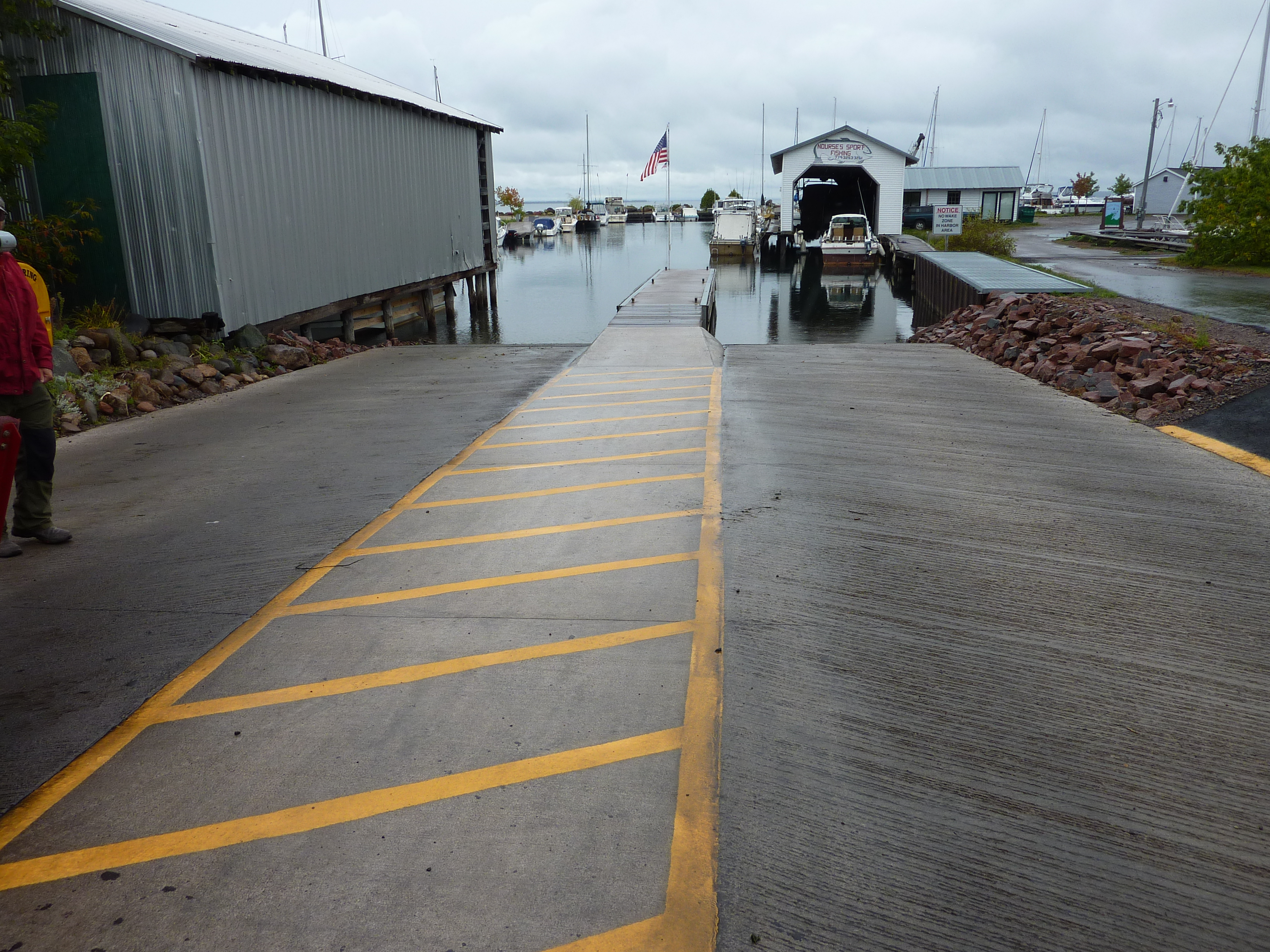 Dual boat launch in city of Bayfield's upgraded harbor facilities
