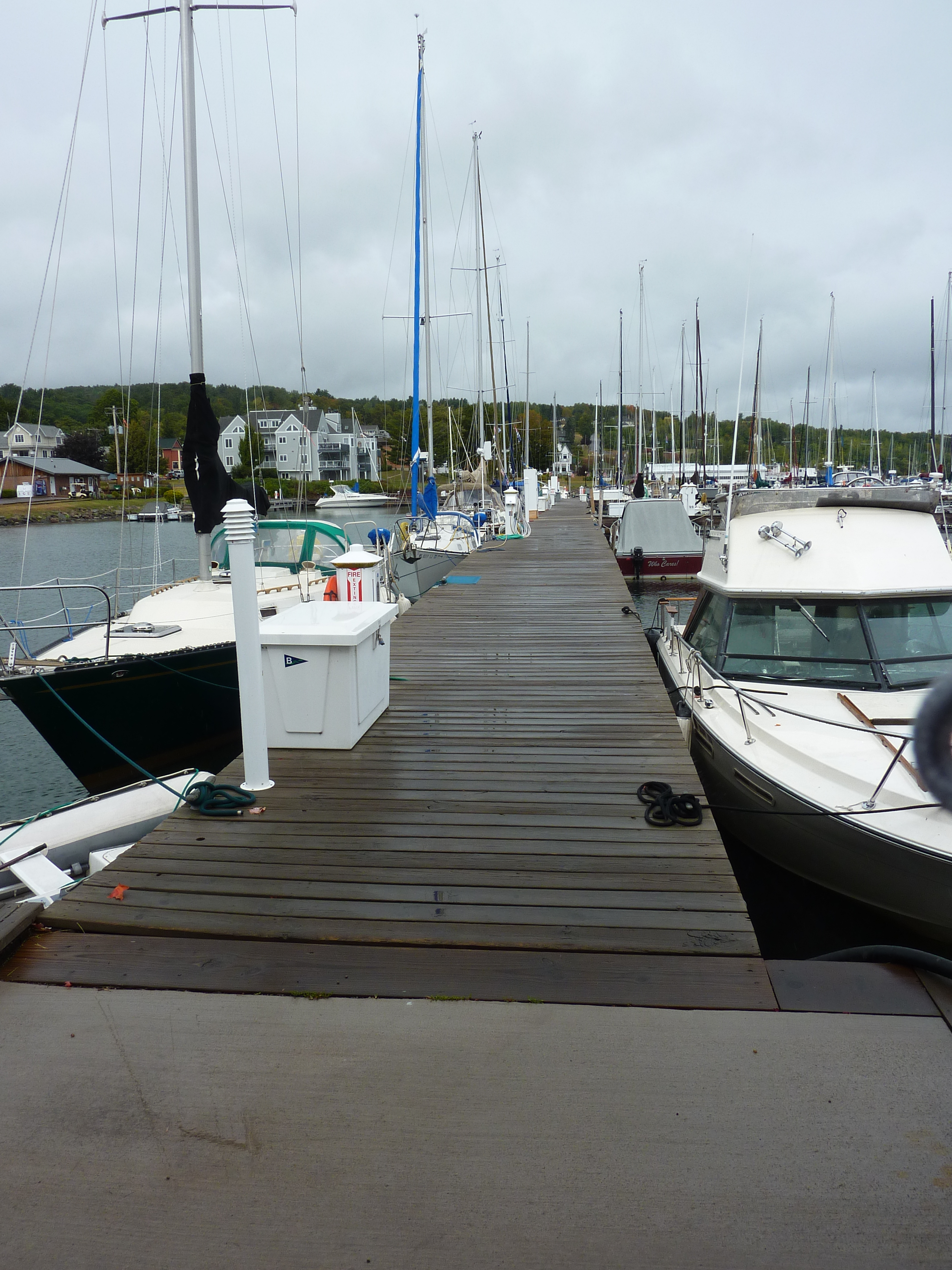 Pier at city of Bayfield's upgraded harbor facilities