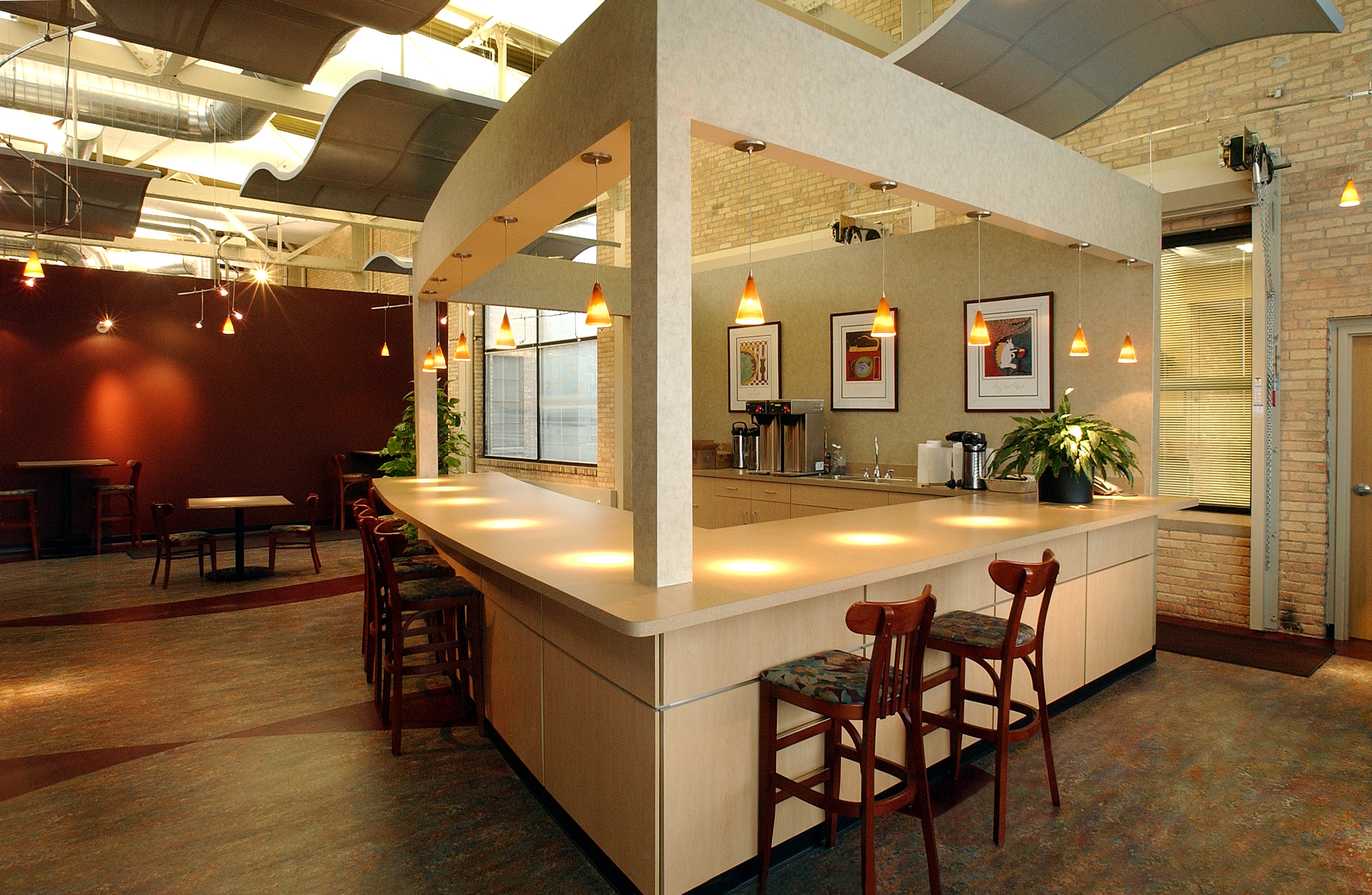 Cafe within the 4 story Summit Place business center in the City of West Allis